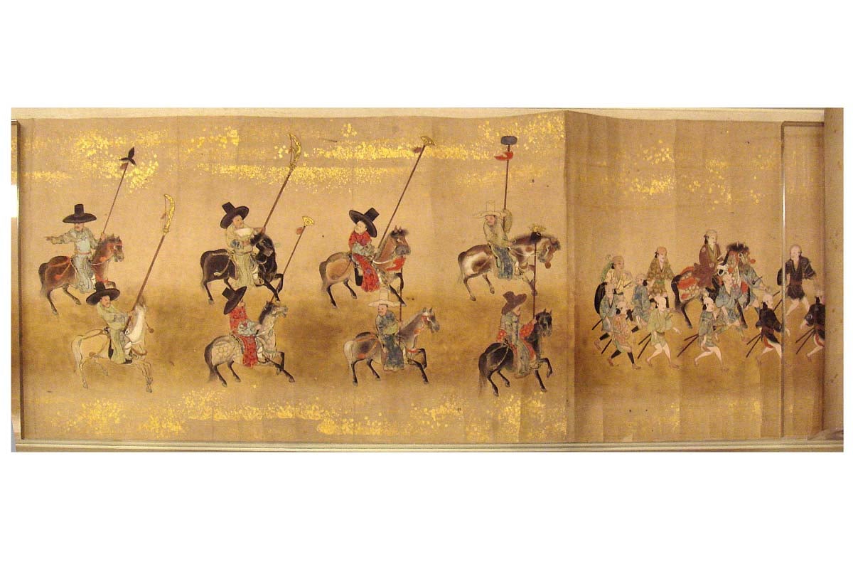狩野安信『朝鮮通信使』大英博物館蔵。1655年・承応4年・孝宗6年(画像:I,PHGCOM)