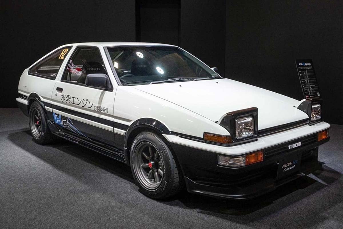水素エンジン搭載のAE86型スプリンター・トレノ（画像：東京オートサロン）