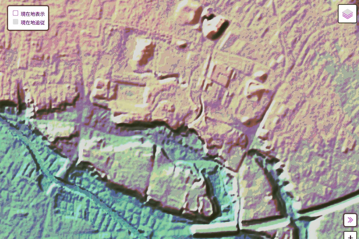 現在の「深大寺」周辺の地形（画像：国土地理院）
