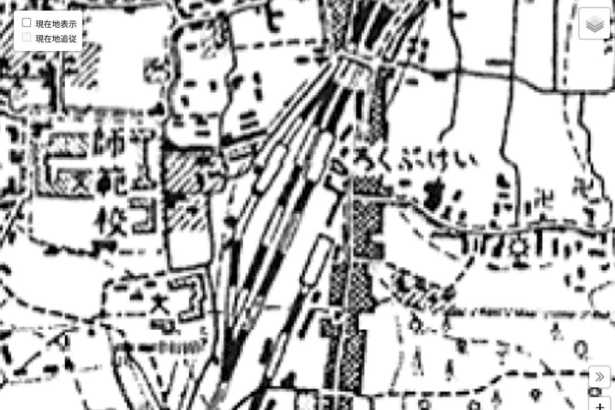 1920年頃の「池袋駅」周辺の地図（画像：国土地理院）