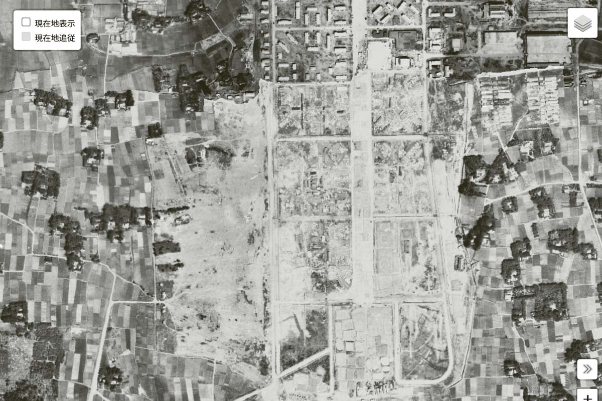 1947年頃の「光が丘団地」周辺の航空写真（画像：国土地理院）