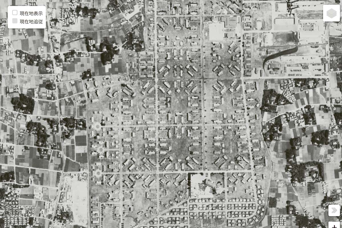 1963年頃の「光が丘団地」周辺の航空写真（画像：国土地理院）