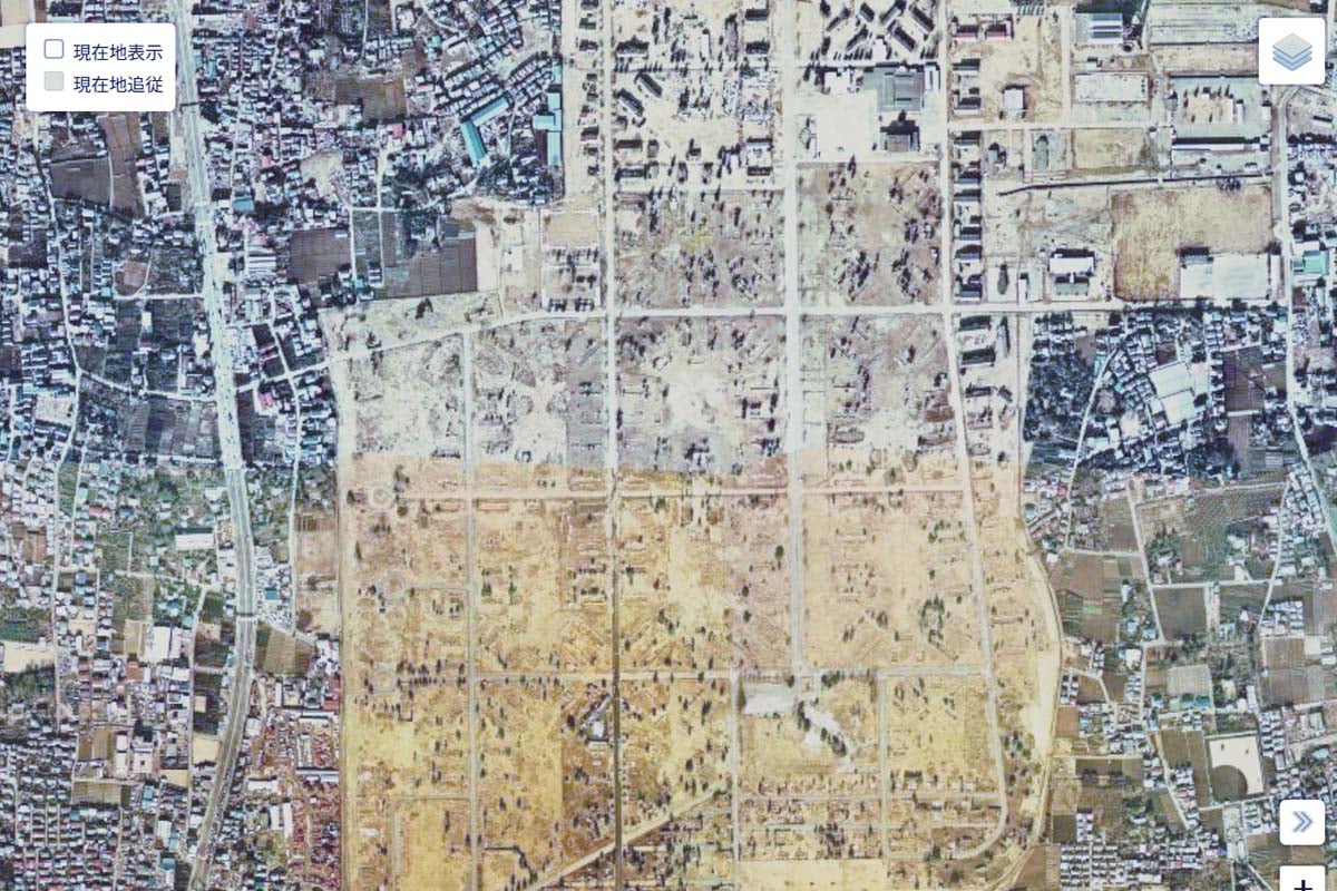 1975年頃の「光が丘団地」周辺の航空写真（画像：国土地理院）