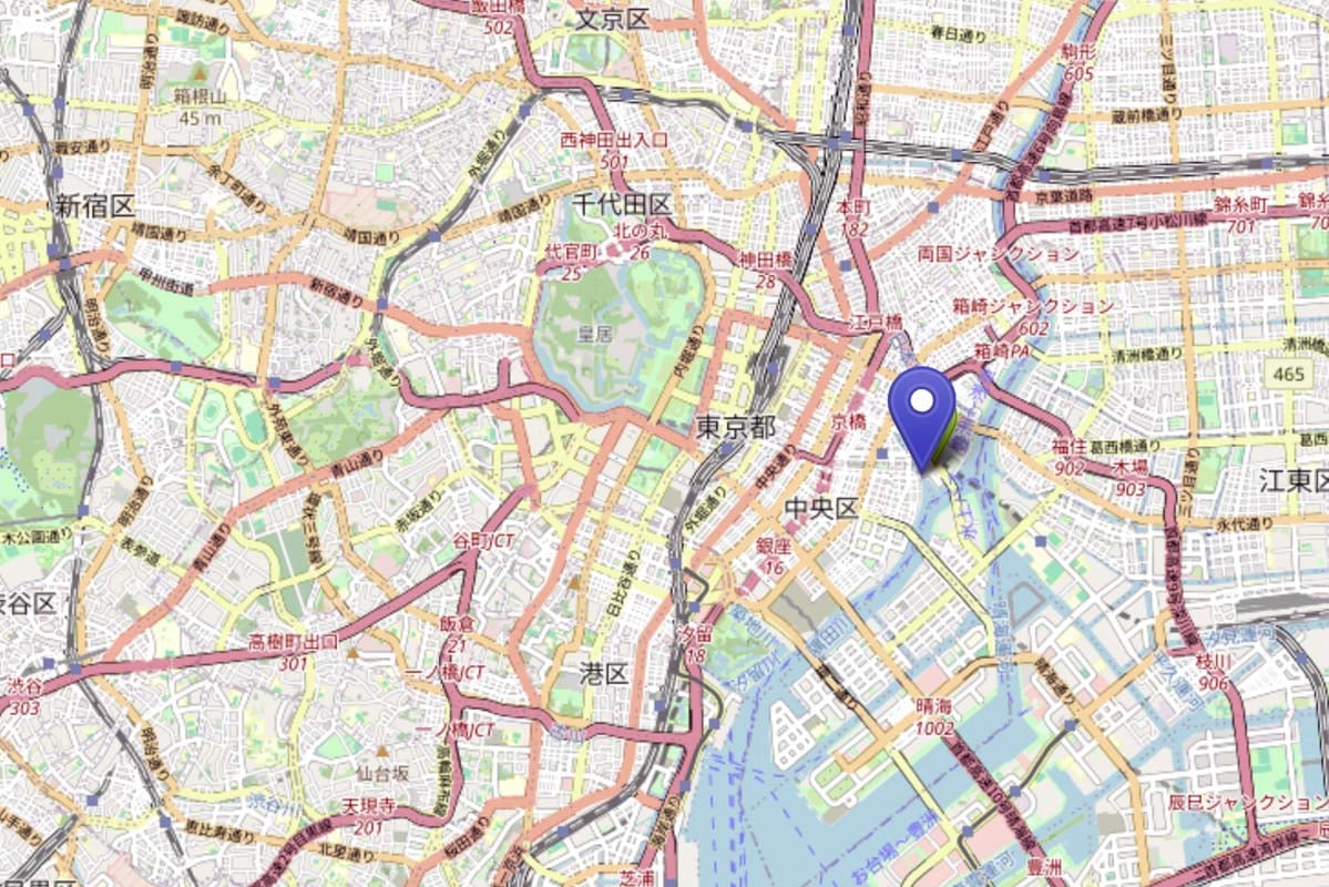 「南高橋」の位置（画像：OpenStreetMap）
