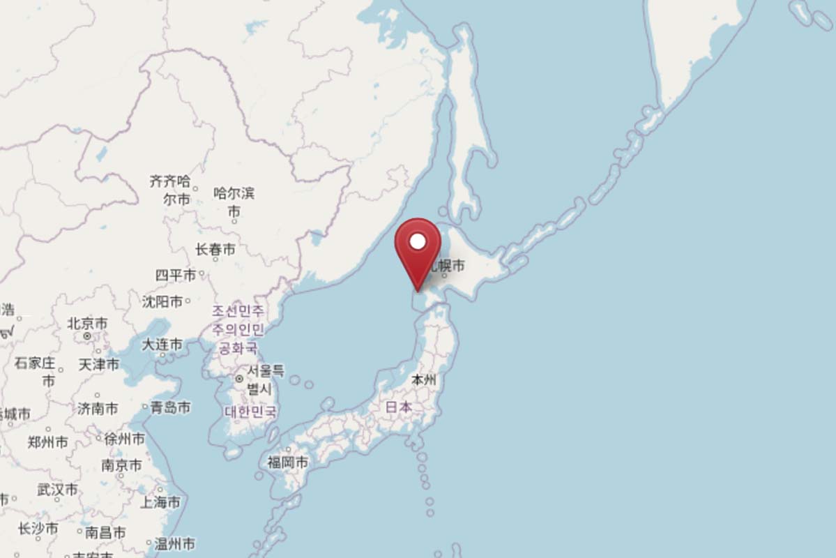 北海道奥尻町の位置（画像：OpenStreetMap）