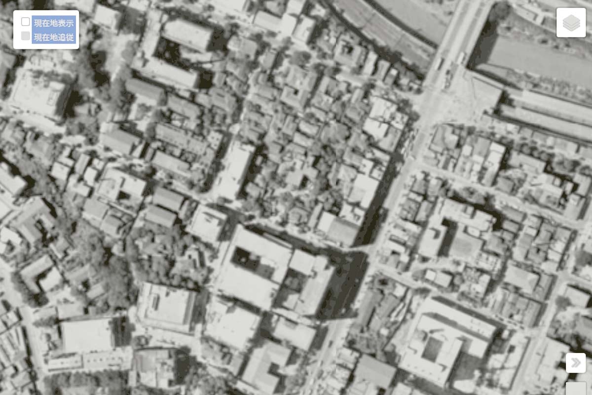 1963年頃の「御茶ノ水駅」周辺の航空写真（画像：国土地理院）