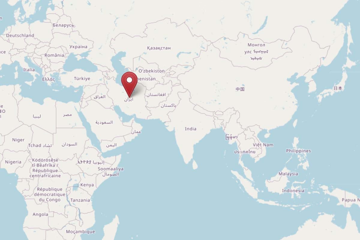 イラン（画像：OpenStreetMap）