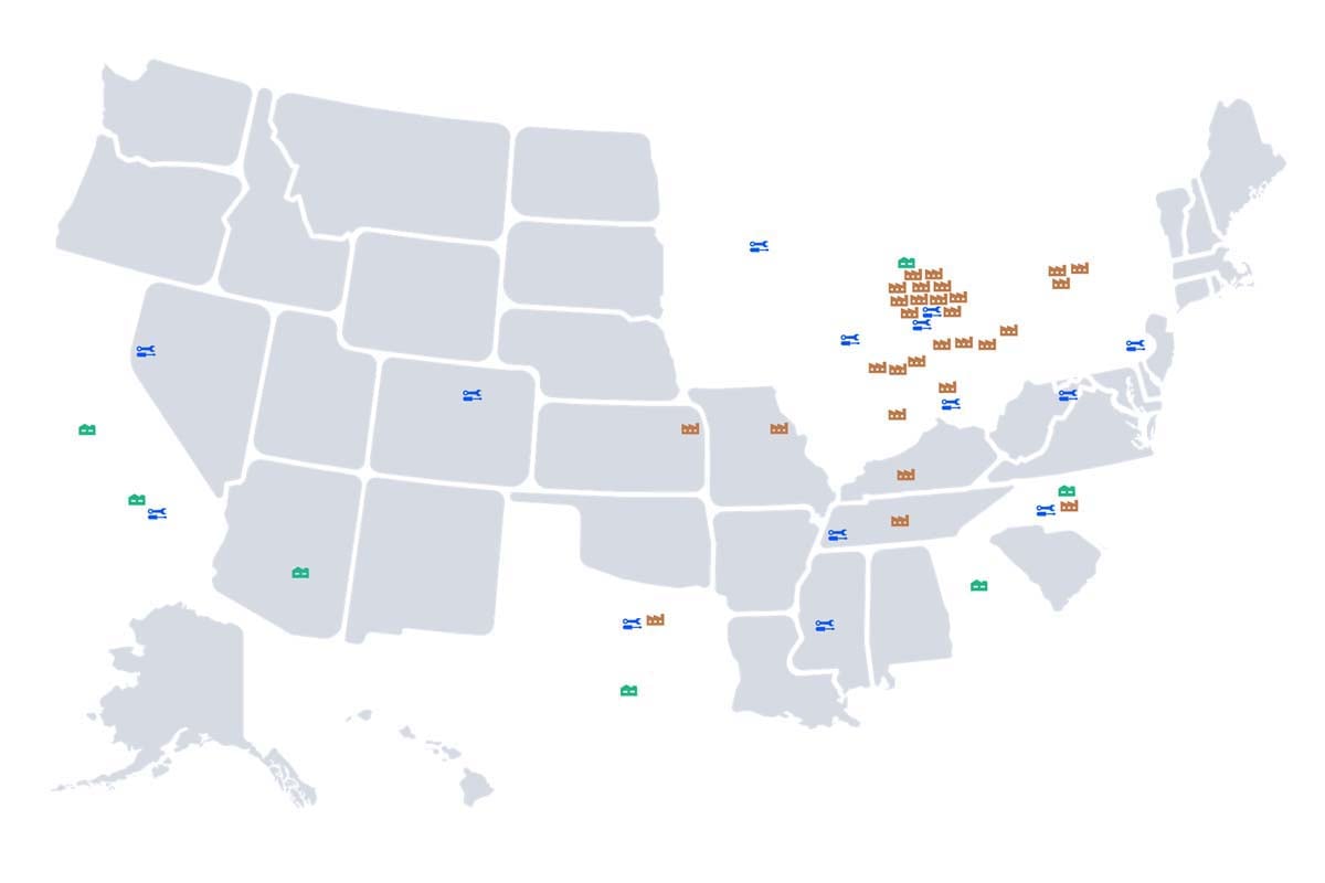 GMの北米事業（工場・開発・ディーラー・サービス）（画像：GM）