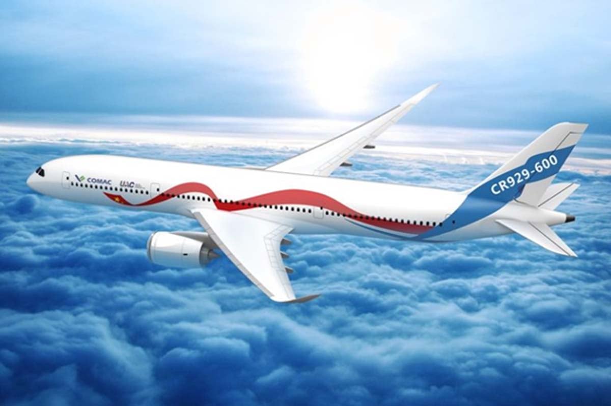 まもなく生産が開始されるCOMAC C929。国際線需要を見込んだワイドボディ機だ（画像：COMAC）