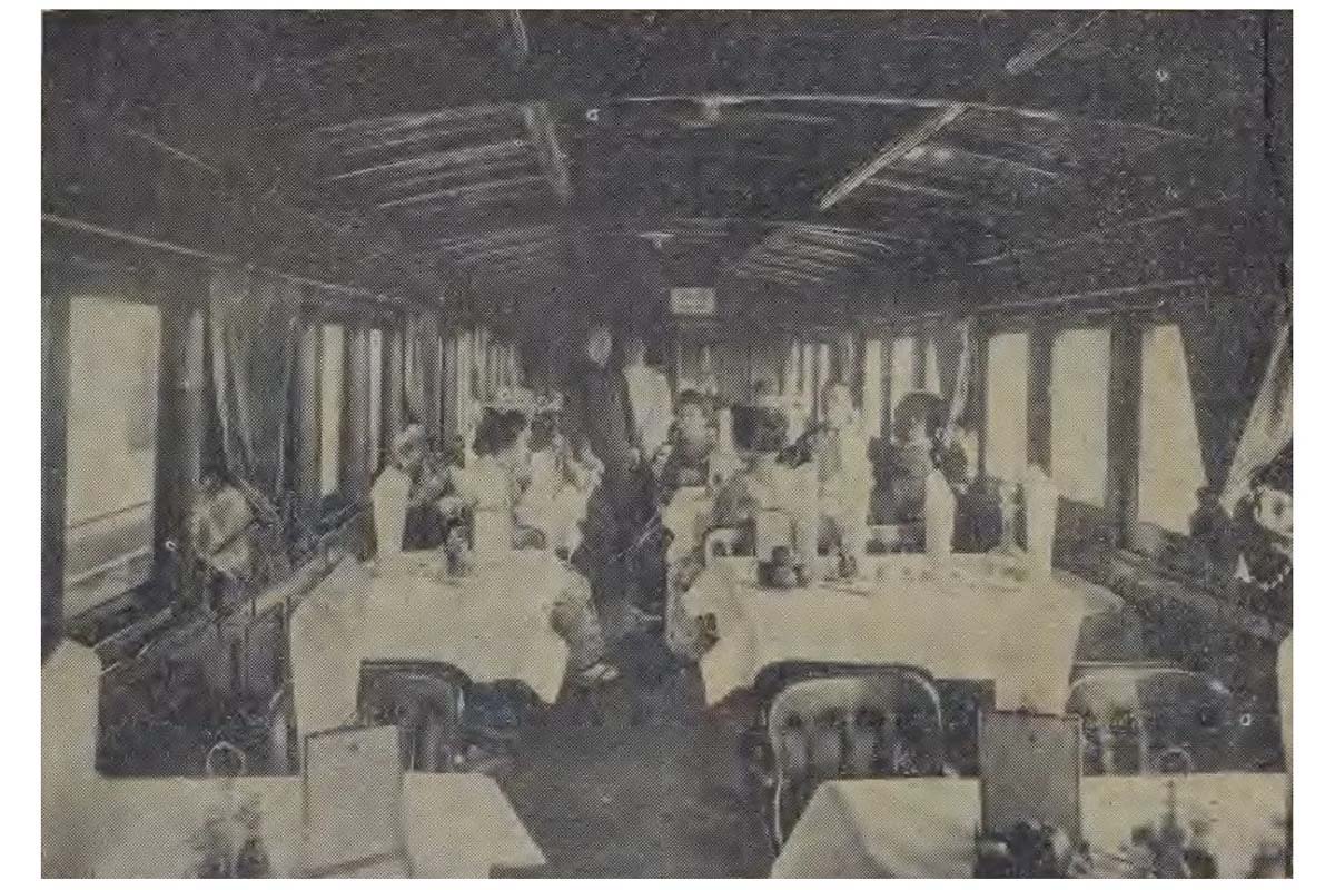 明治時代の国有鉄道食堂車（画像：近代食文化研究会）
