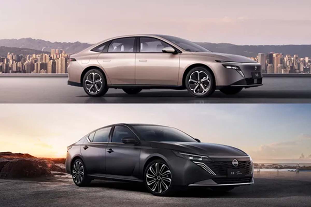 新発売のN6 PHV（上段）と新型ティアナ（画像：日産自動車）