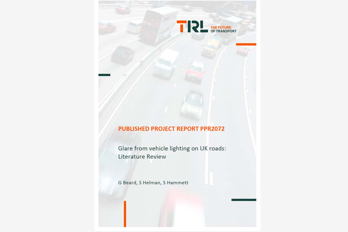 リポート「公開済みプロジェクト報告書 PPR2072 英国道路における車両照明のグレア：文献レビュー」（画像：Transport Research Laboratory）