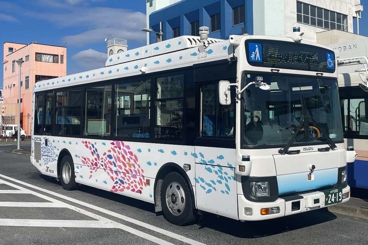 2009年に傘下に入った茨城交通の自動運転バス（画像：みちのりHD）