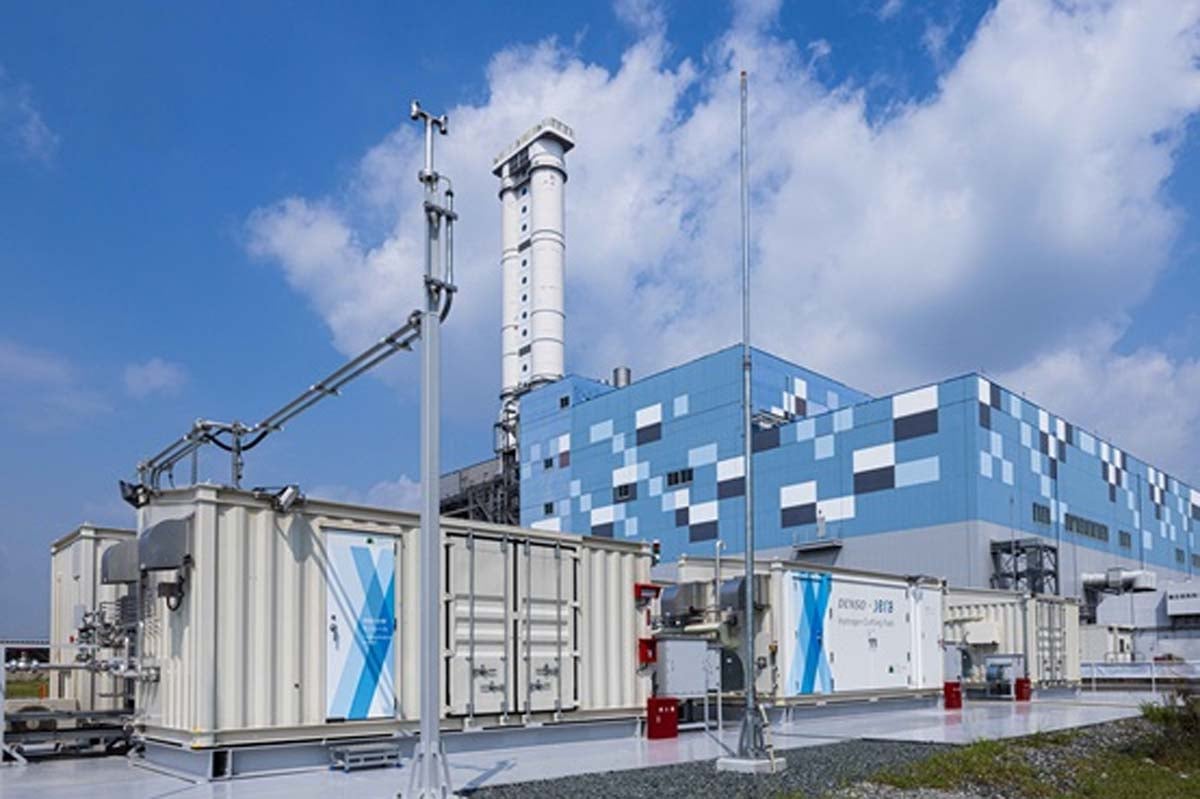 JERA新名古屋火力発電所に設置されたSOEC（画像：デンソー）