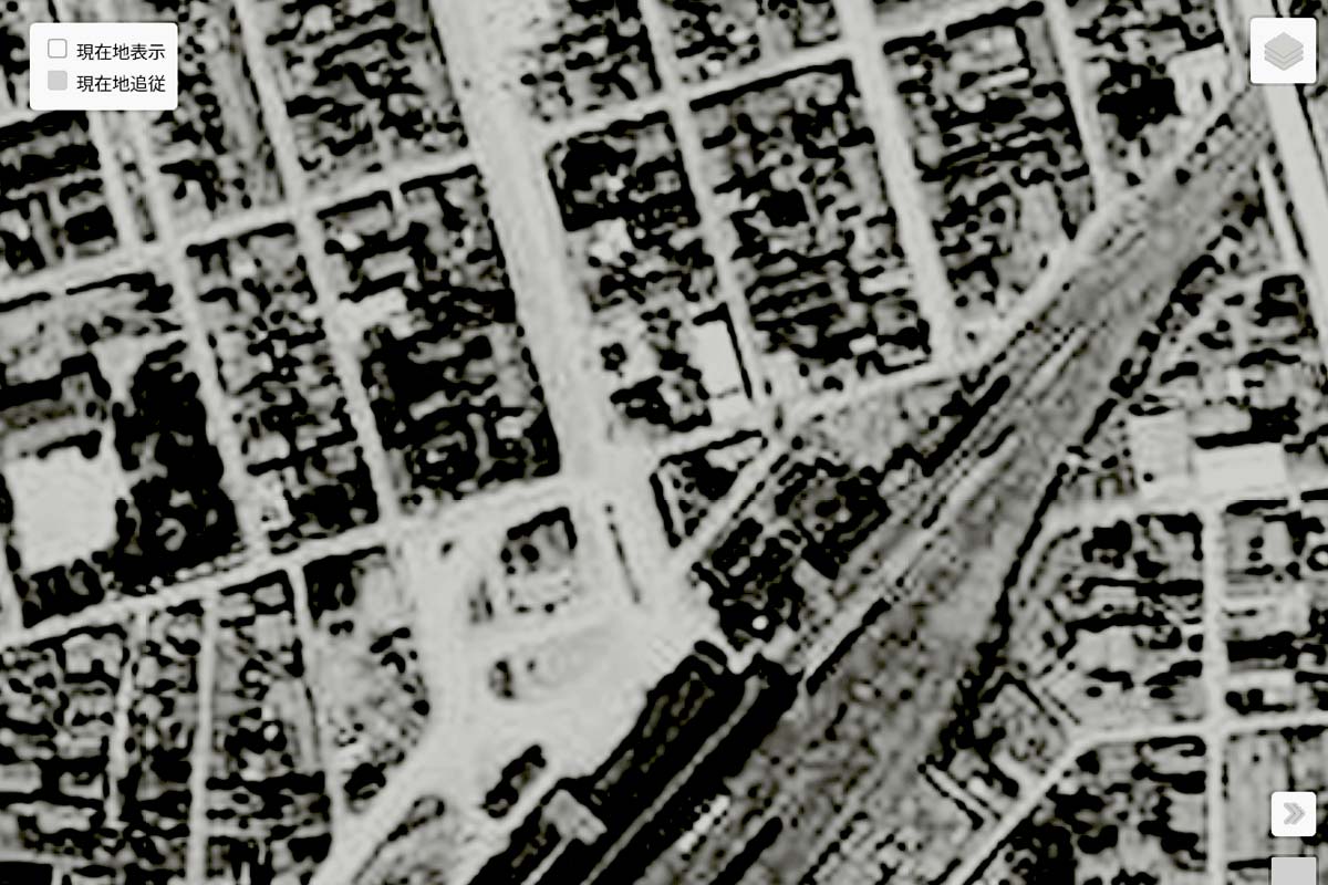 1963年頃の「東舞鶴駅」周辺の航空写真（画像：国土地理院）