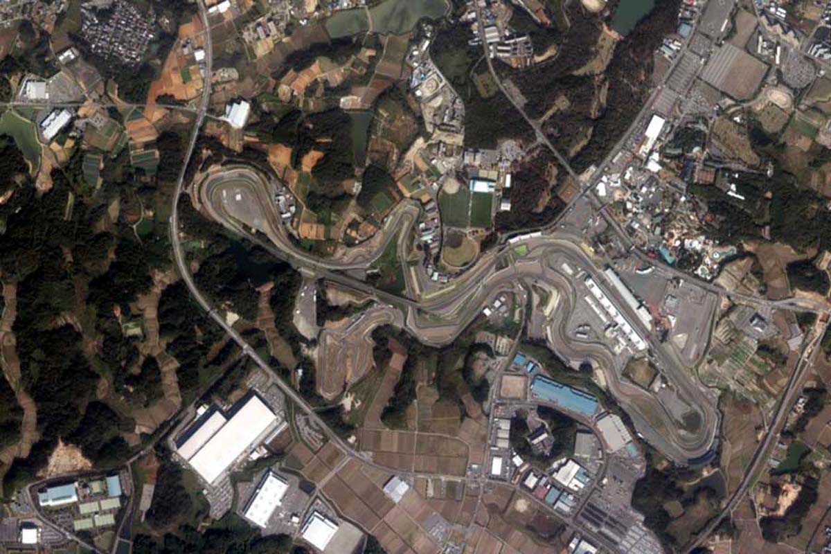 現在の「鈴鹿サーキット」周辺の航空写真（画像：国土地理院）