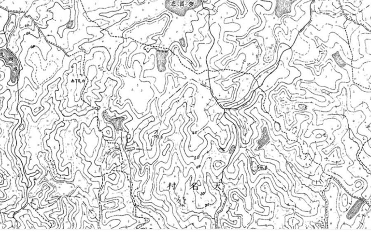 1920年頃の「鈴鹿サーキット」周辺の地図（画像：国土地理院）