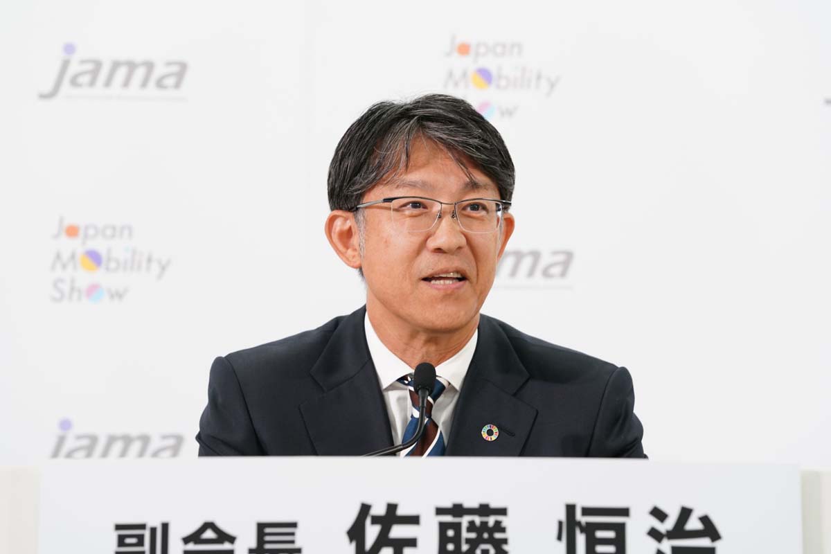 自工会次期会長 佐藤恒治（トヨタ自動車代表取締役社長）2025年9月撮影（画像：自動車工業会）