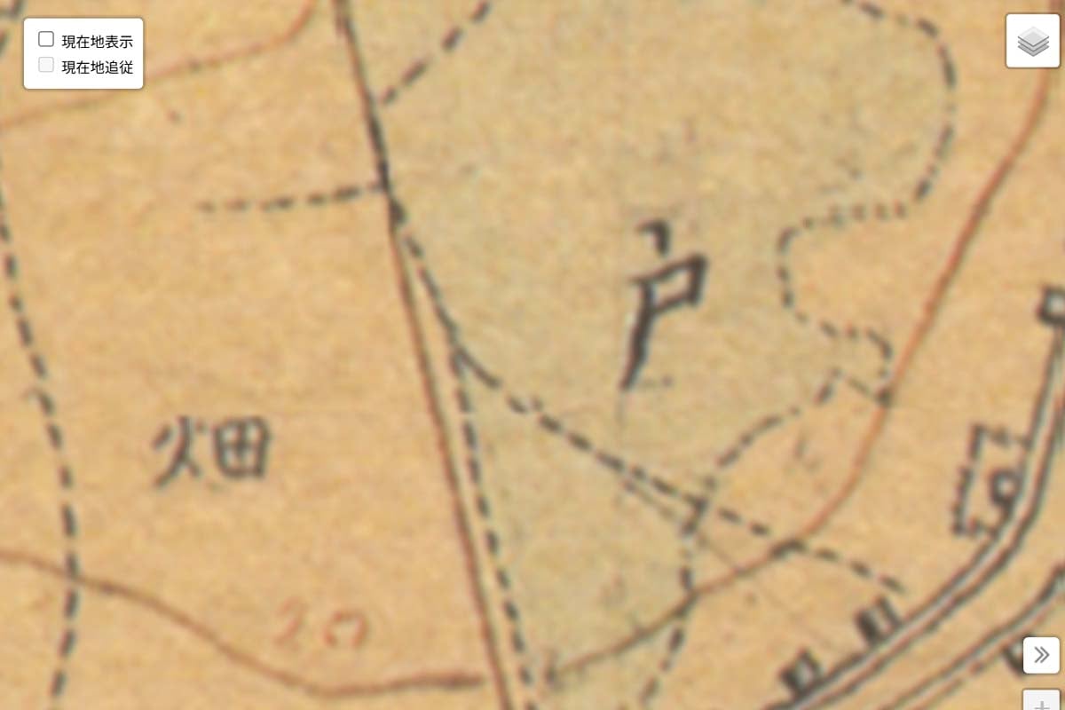 明治初期の「柏駅」周辺の 迅速測図（画像：国土地理院）