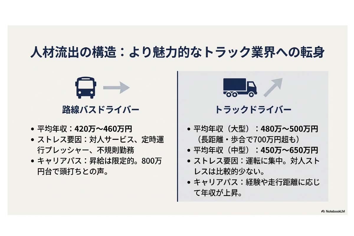 路線バス専門家・西山敏樹教授による当媒体記事をNotebookLMでスライド化した資料（画像：Merkmal編集部）