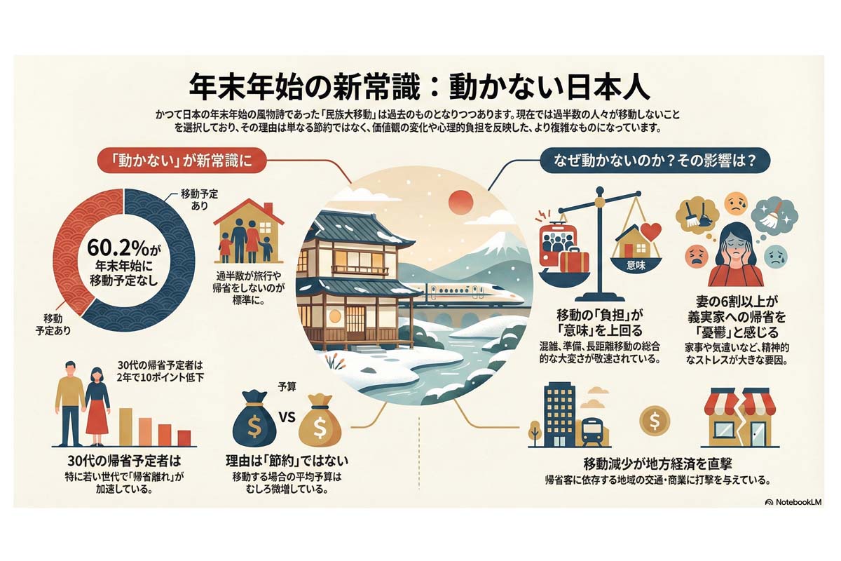 現代の帰省イメージ。