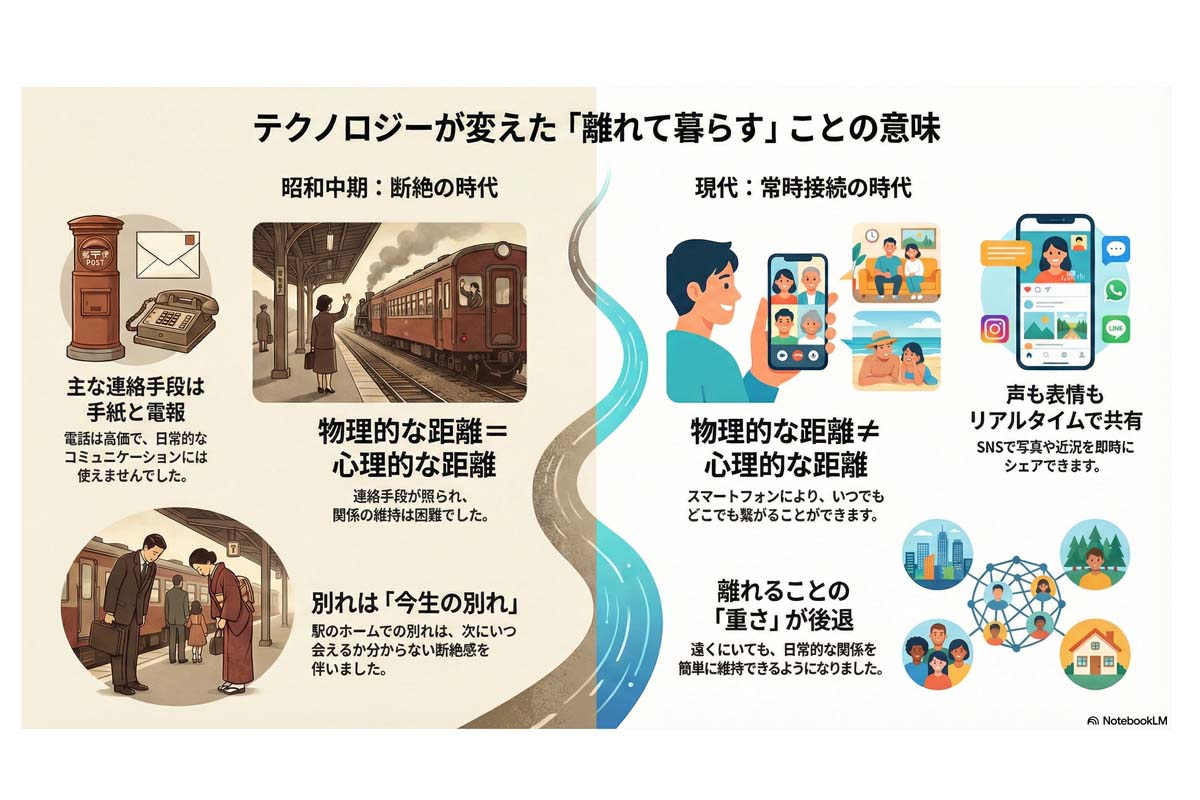 現代の帰省イメージ。