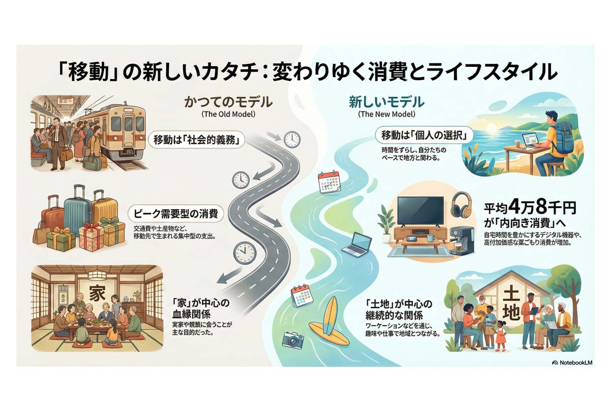 現代の帰省イメージ。