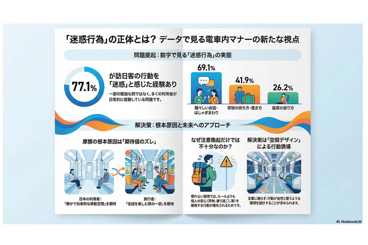 電車内マナー調査と解決策。