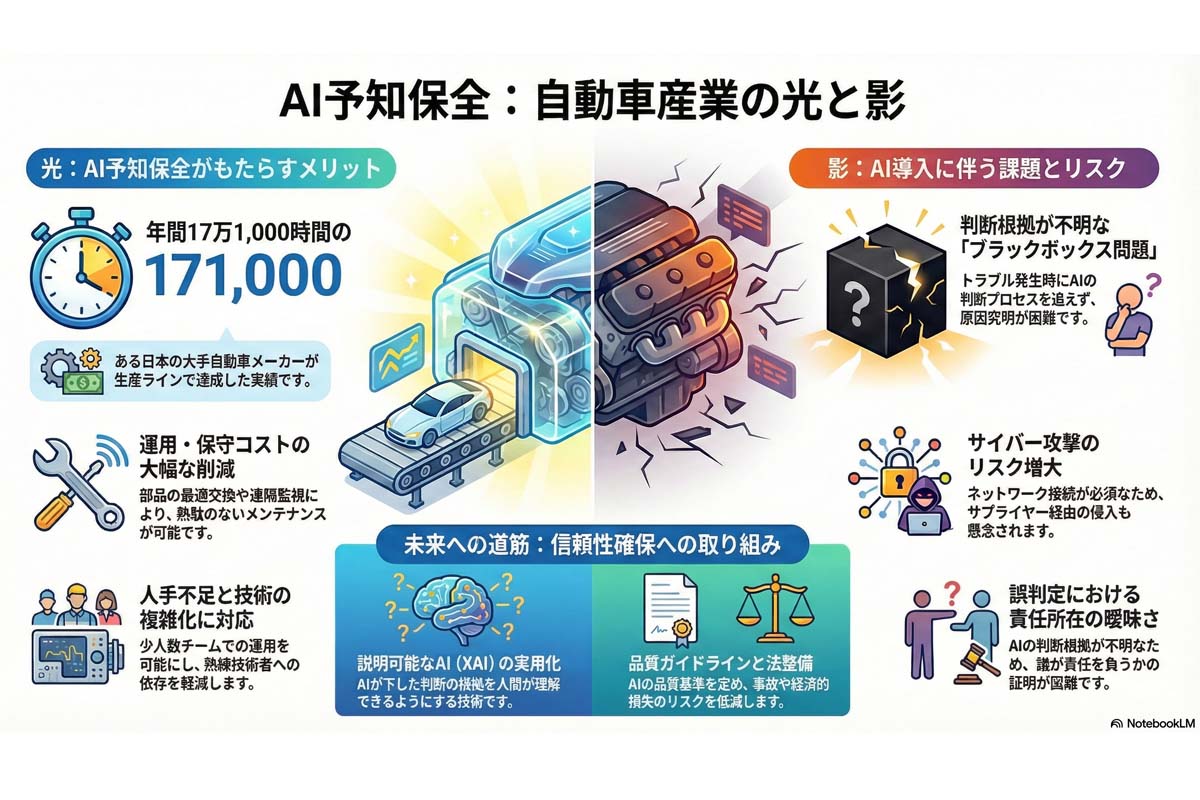 自動車産業のAI予知保全。