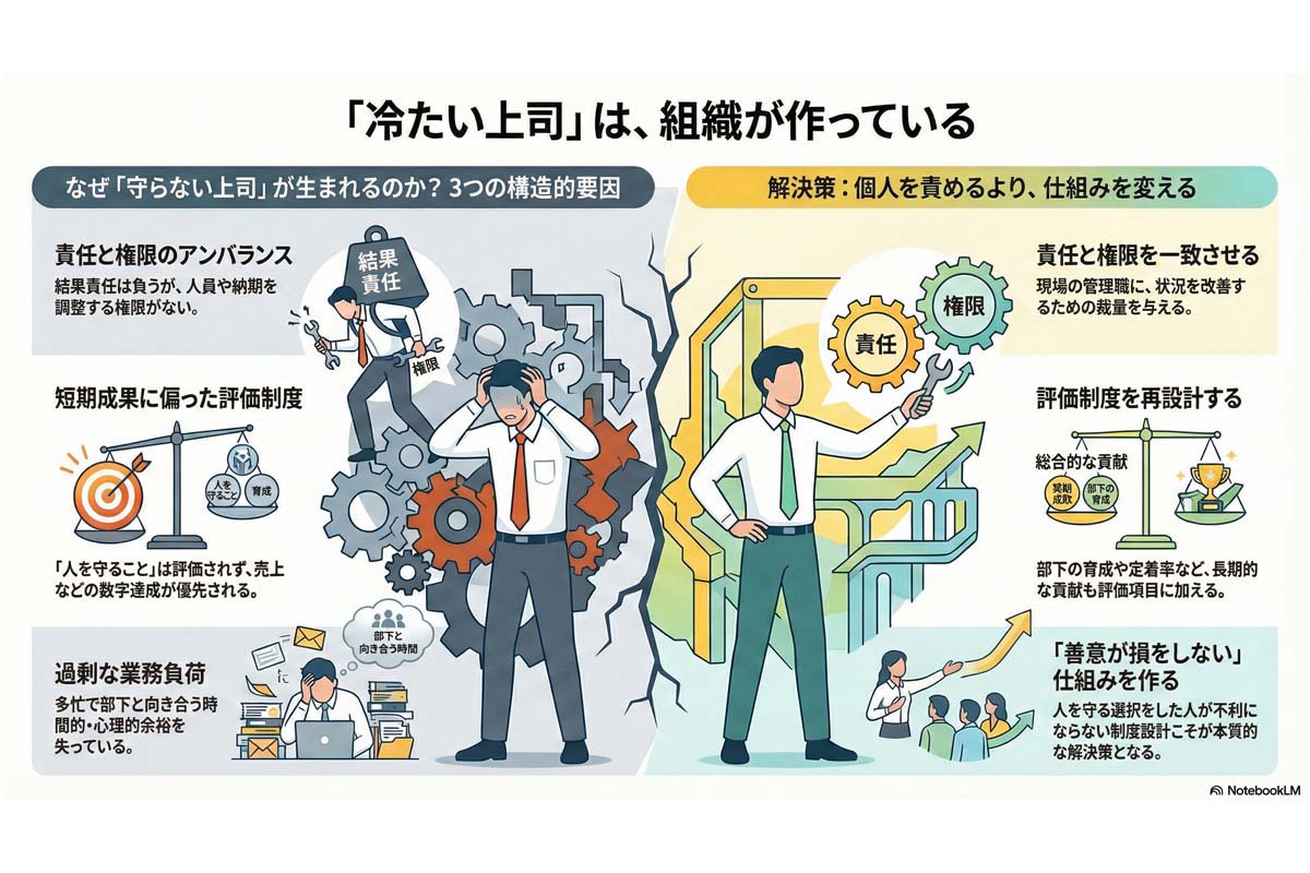 「冷たい上司」は組織が作る。