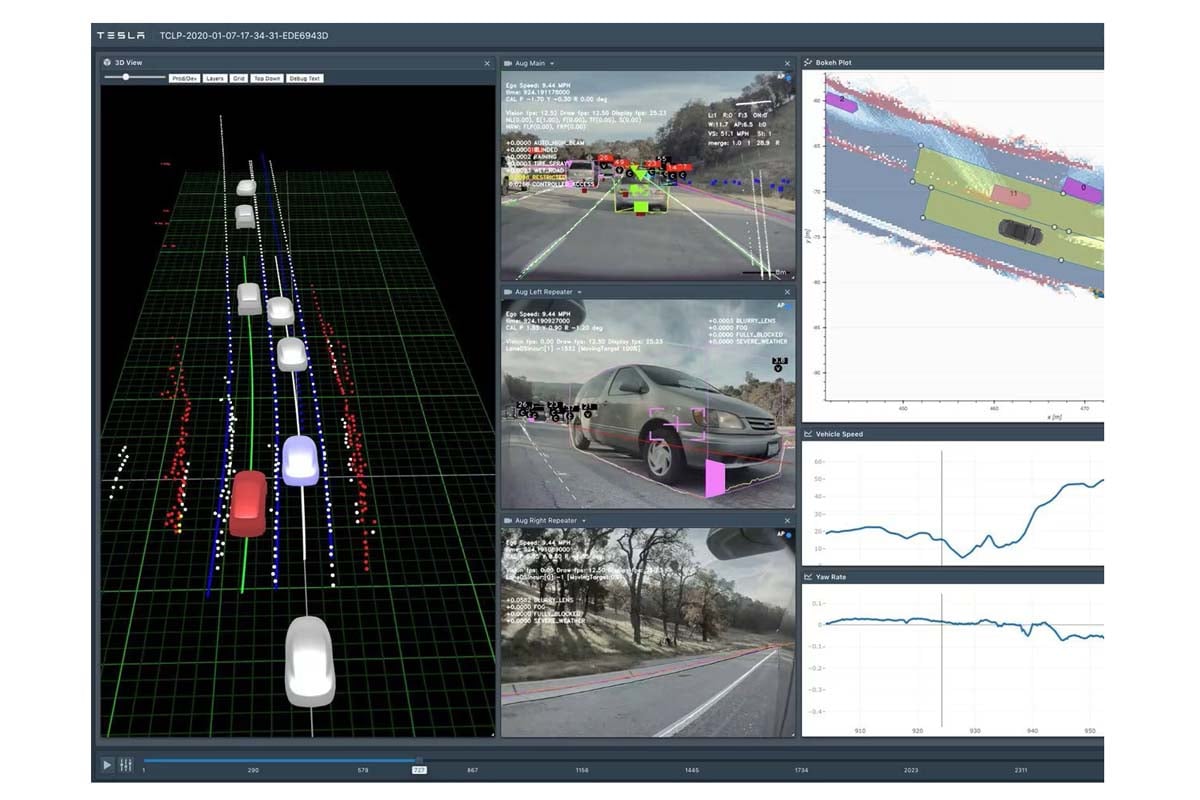 テスラのオートノミーアルゴリズム（画像：テスラ）