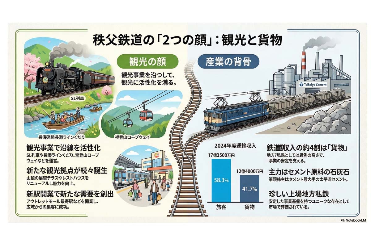 アウトレットモールの最寄り駅となるふかや花園駅（画像：写真AC）秩父鉄道、観光と貨物の両立