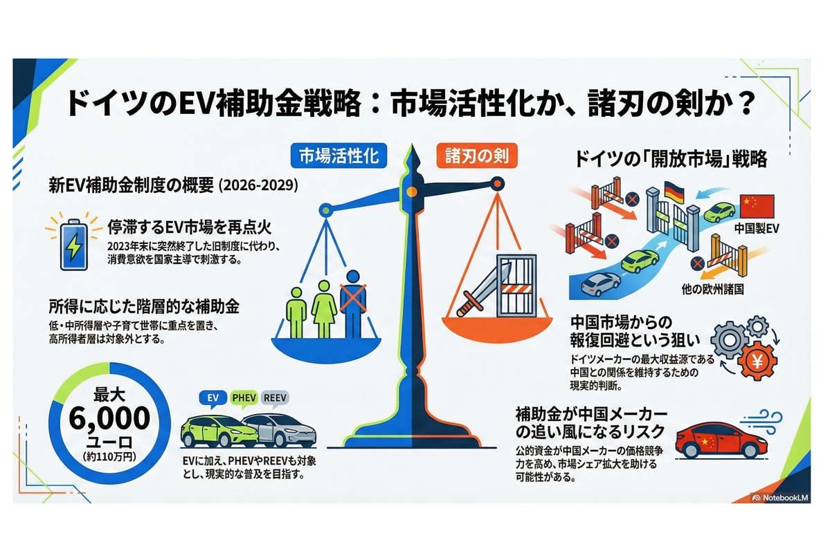 ドイツの EV 補助金 戦略 概要。