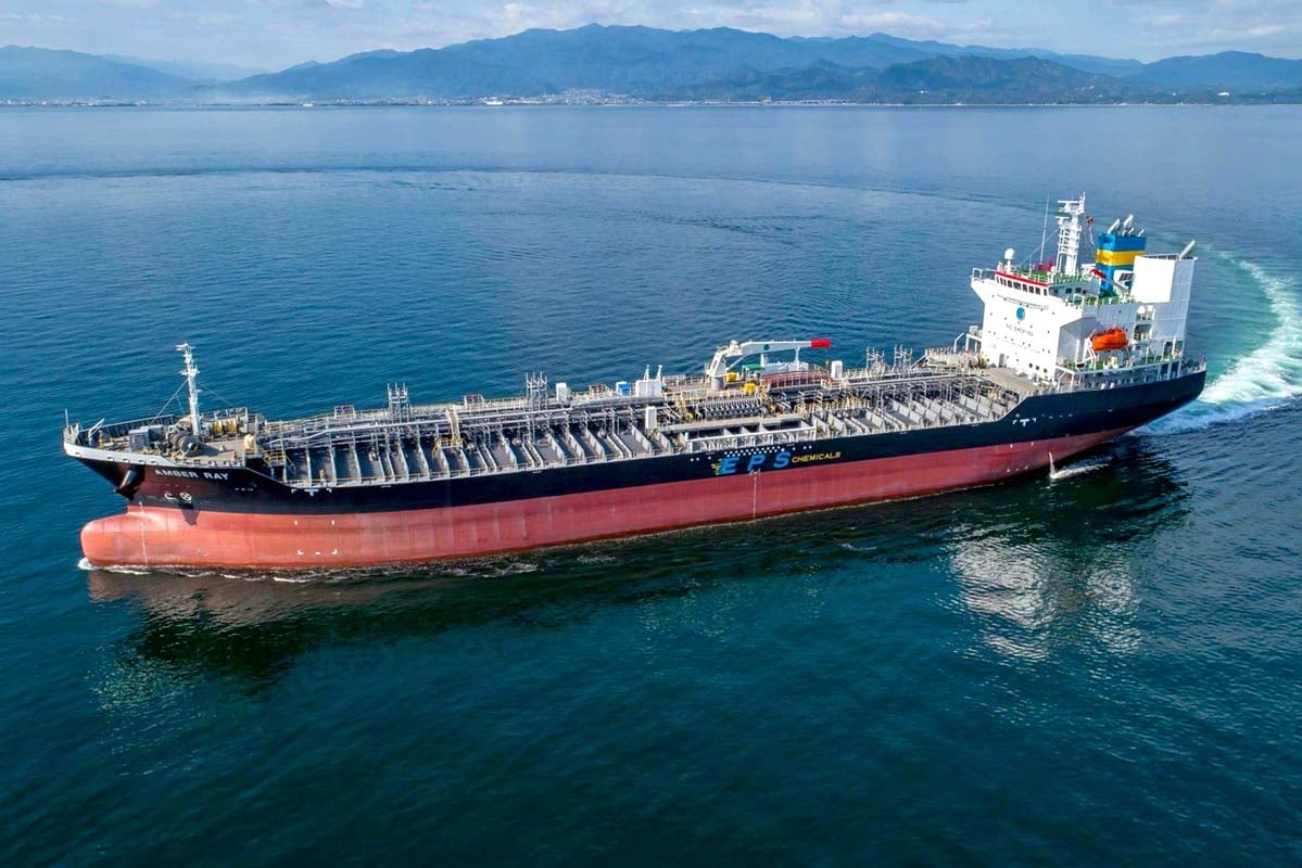 SOxスクラバーを搭載した船舶(画像:浅川造船)