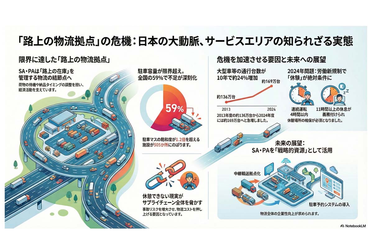 SA・PA物流拠点の危機的状況。