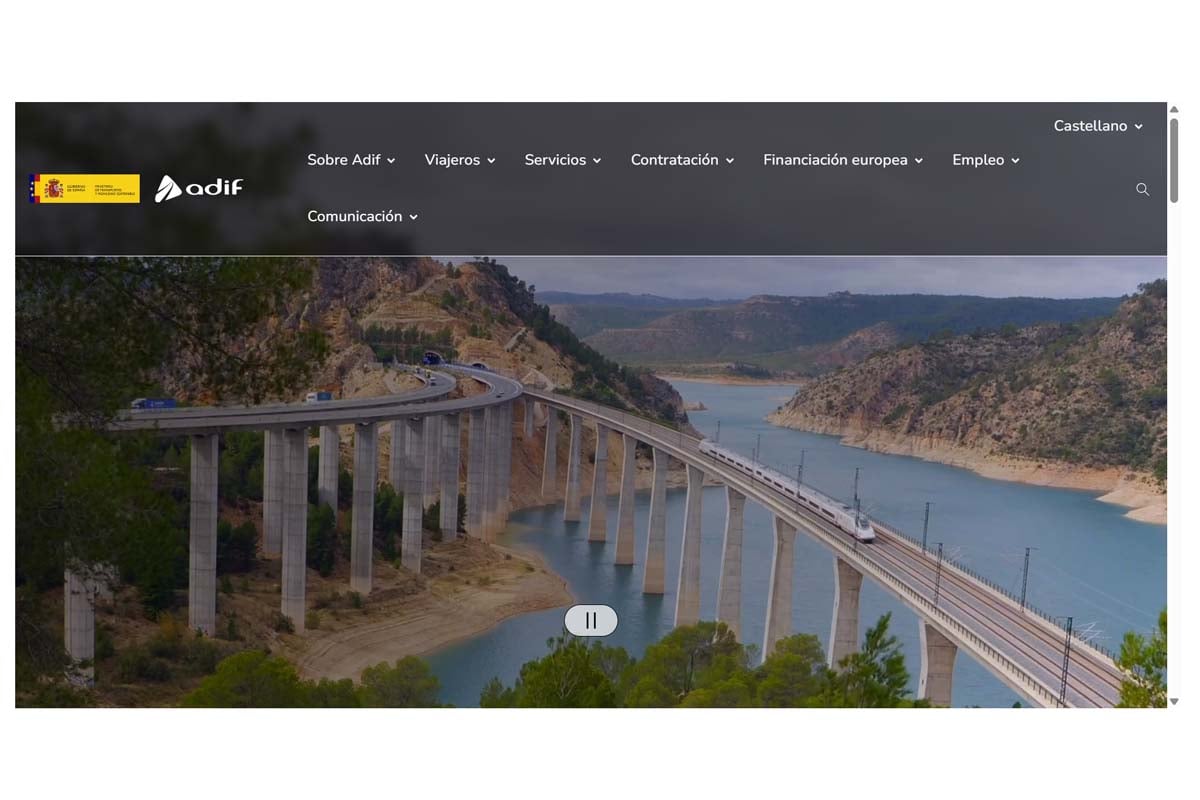 ADIFのウェブサイト（画像：ADIF）