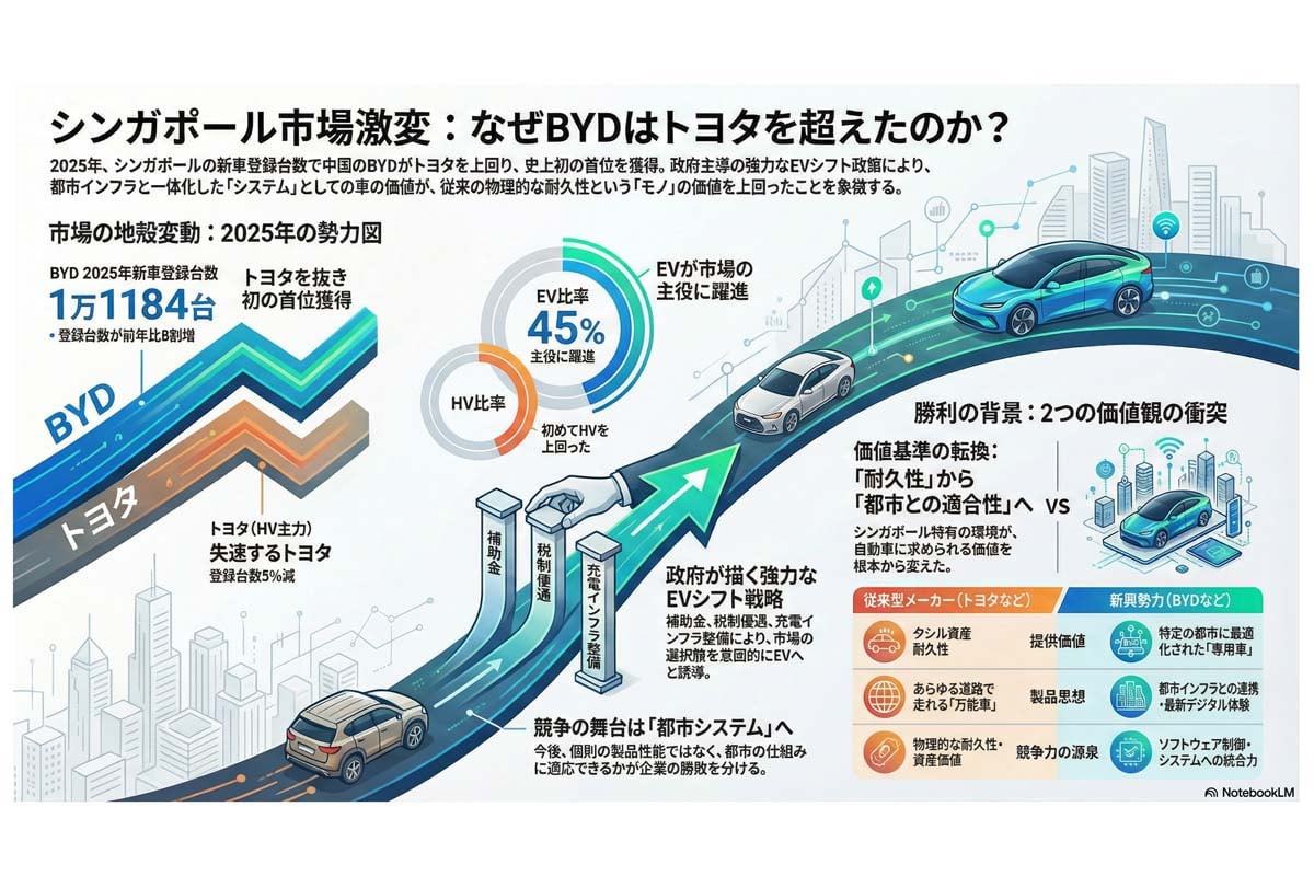 シンガポール市場におけるBYDの躍進。