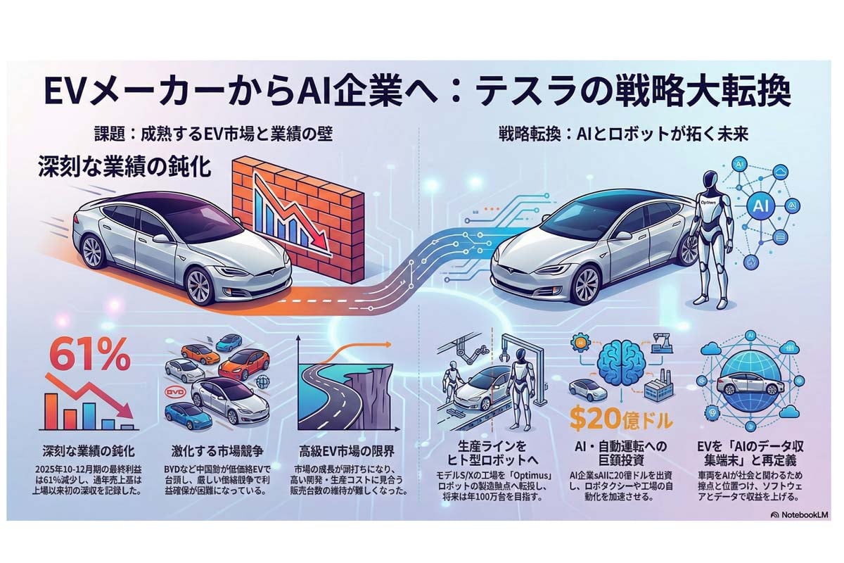 テスラのEVからAIへの戦略転換。