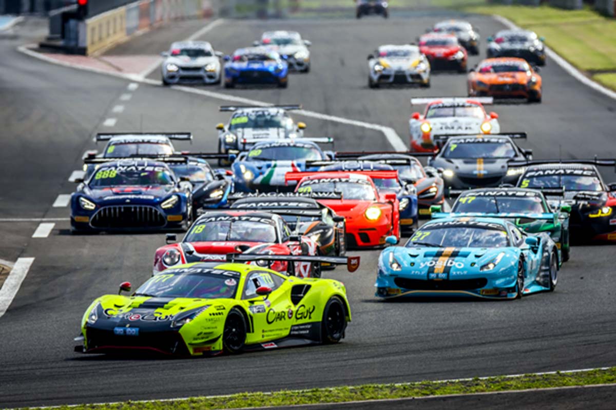 GT3マシンが争うGT World Challenge Asiaの様子（画像：GT World Challenge Asia）