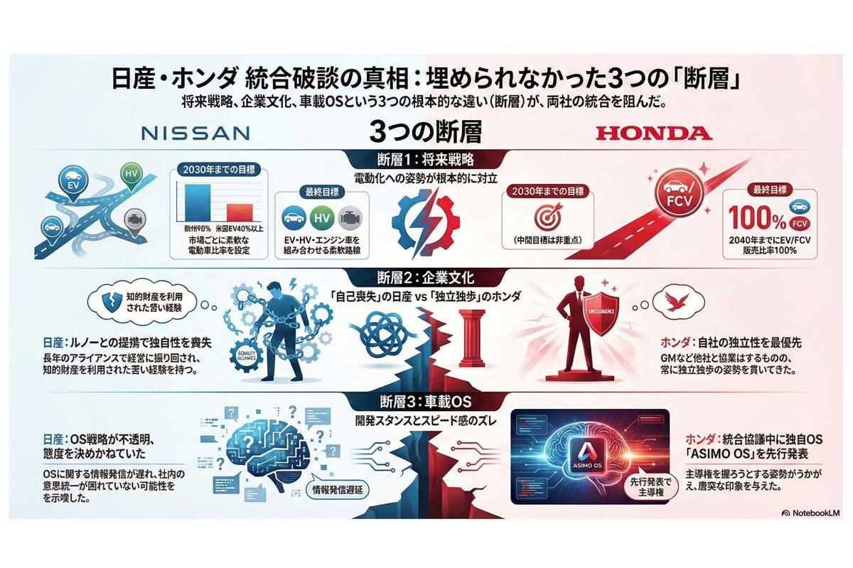 日産・ホンダ 統合破談について。