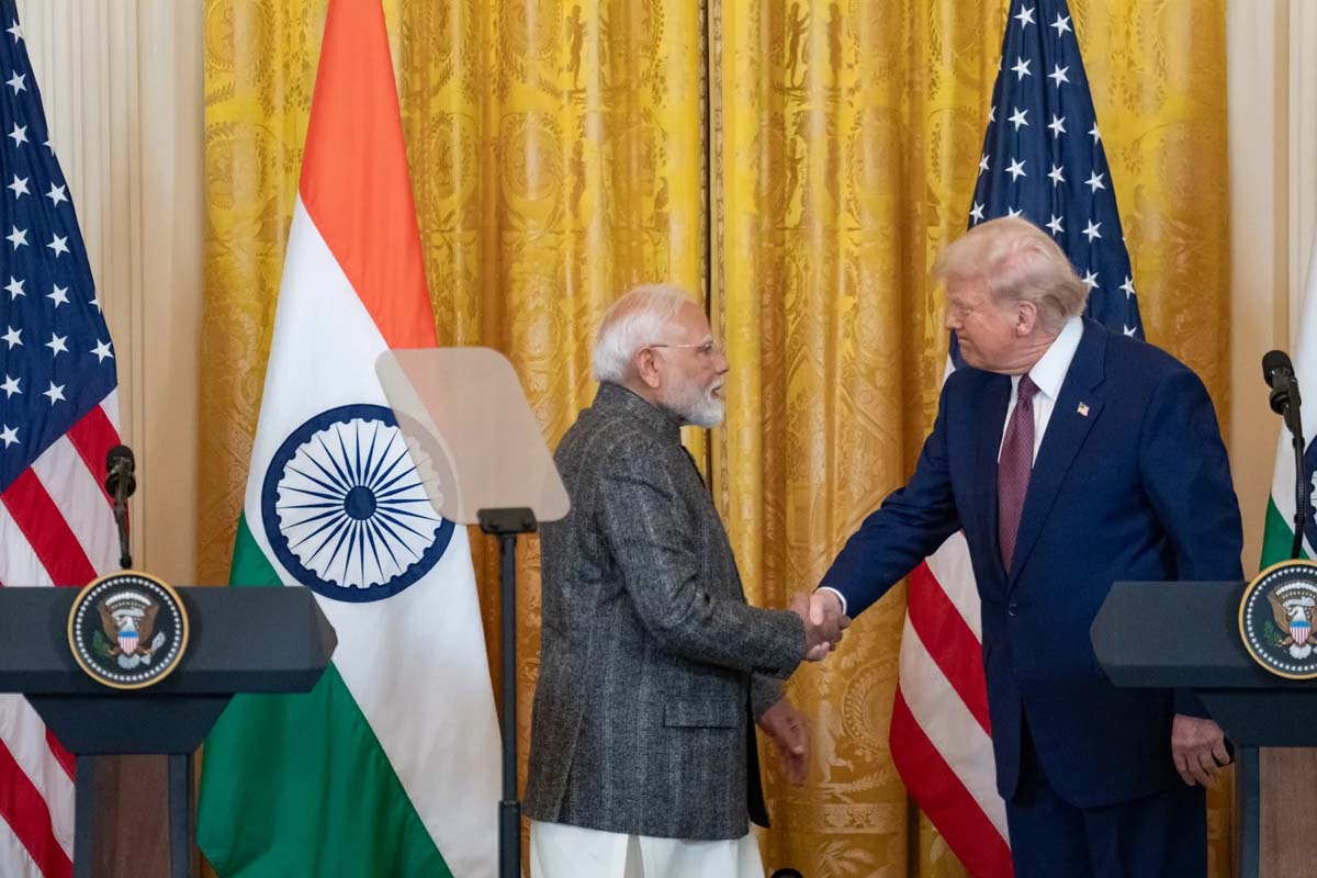 インド・モディ首相と面会したトランプ米大統領（画像：ホワイトハウス）