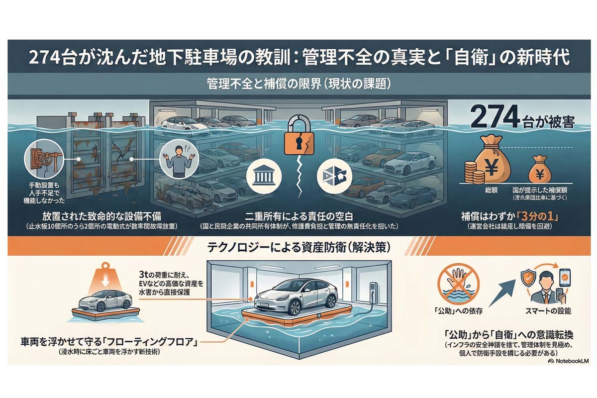 地下駐車場の浸水教訓と自衛。