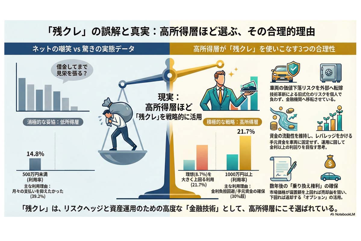 高所得層が「残クレ」を選ぶ理由。