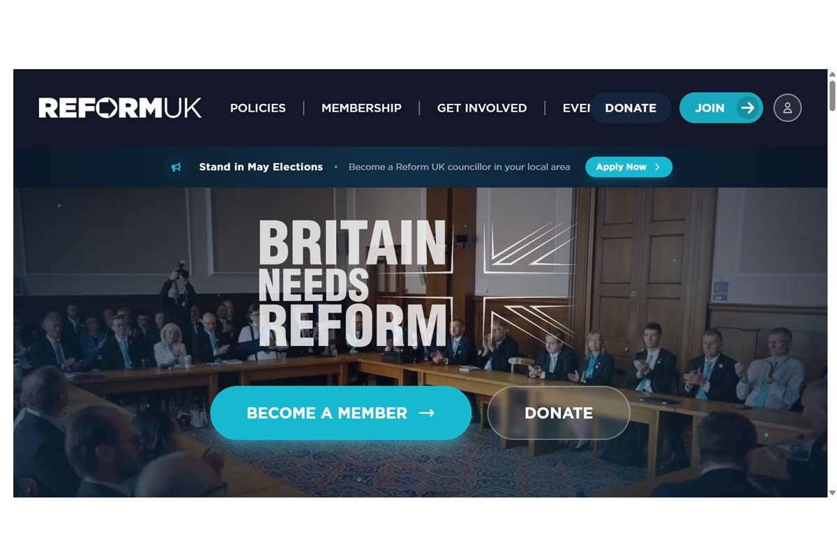 リフォームUKのウェブサイト（画像：リフォームUK）