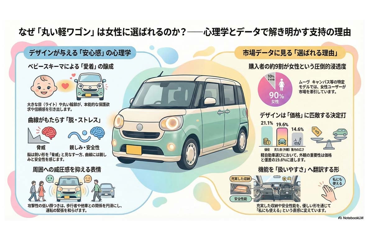 丸い軽ワゴン、女性に選ばれる理由。