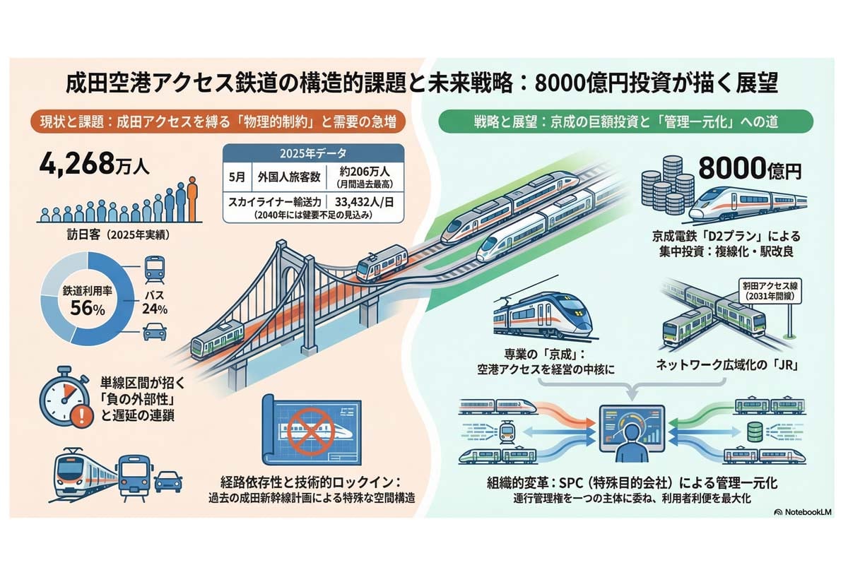 成田空港鉄道の課題と未来戦略。
