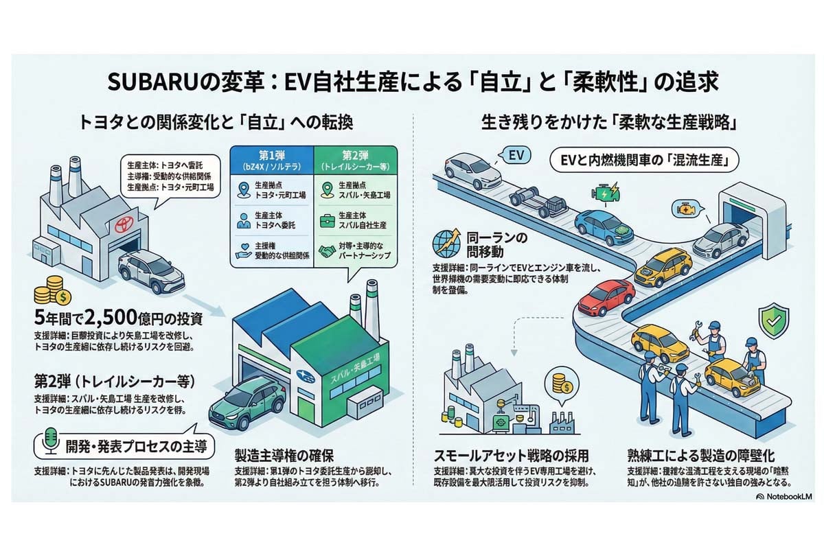 SUBARUのEV自社生産戦略。