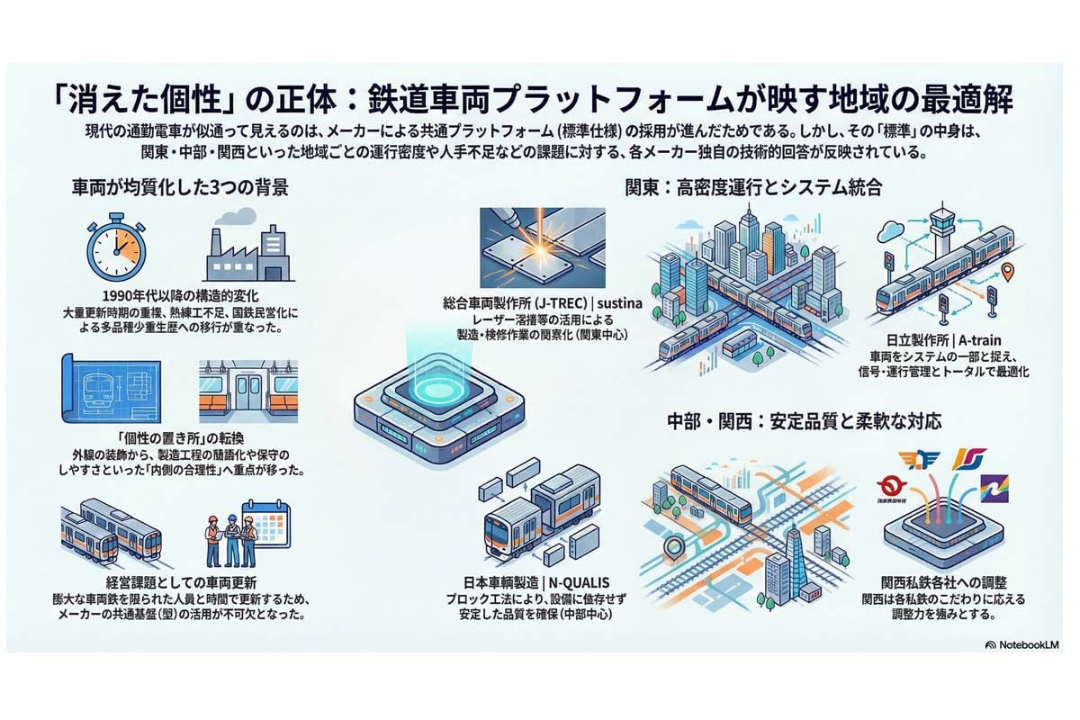 鉄道車両共通プラットフォームの解説。