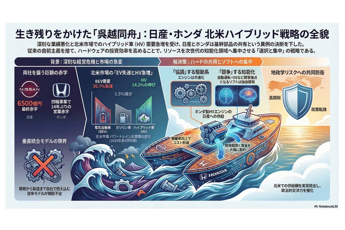 日産・ホンダ 北米ハイブリッド戦略。