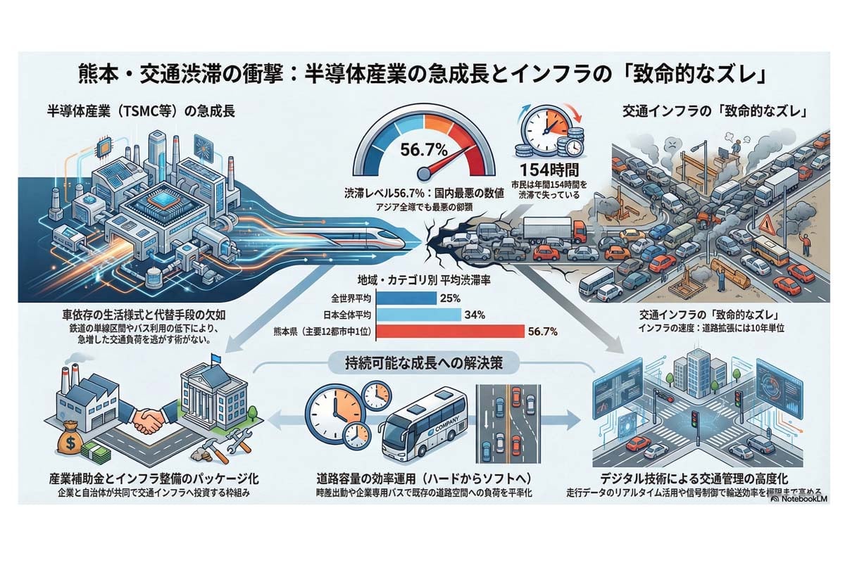 熊本の半導体成長と交通渋滞。
